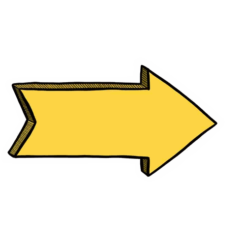 Yellow Arrow Pointing Right Sticker