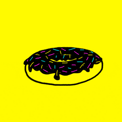 Yellow Background Animation Time To Make The Donuts GIF