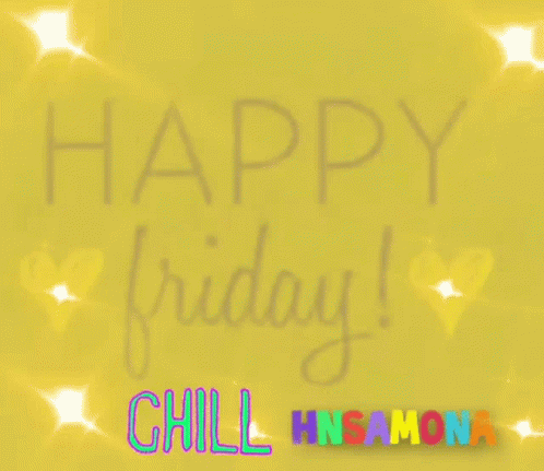 Yellow Background Happy Friday Chill Hnsamona GIF