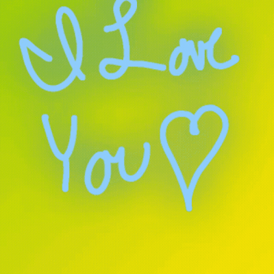 Yellow Background Saying I Love You GIF
