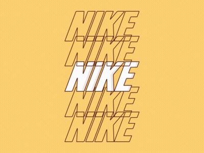 Yellow Background White Nike Text GIF