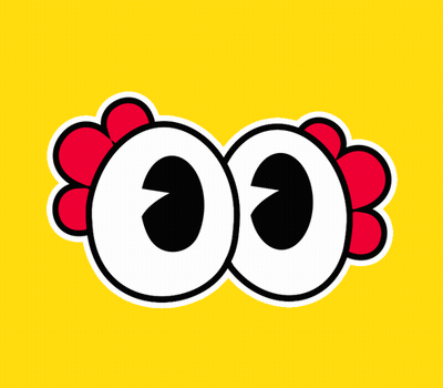 Yellow Background With Red Eyes GIF