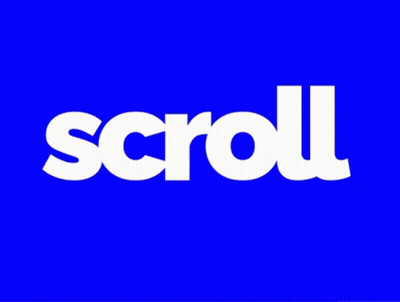 Yellow Background With Word Scroll GIF