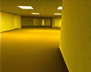 Yellow Backrooms Unsteady Handheld Shot GIF