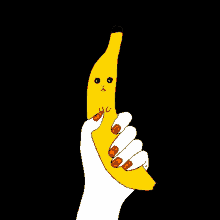 Yellow Banana Doodle Eyes