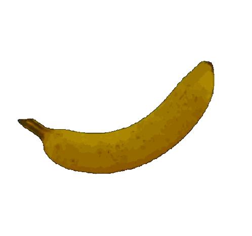 Yellow Banana With Black Stem Sticker