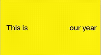 Yellow Banner Rearing Horse This Is Our Year GIF