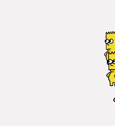 Yellow Bart Simpson Characters Mouths Open GIF