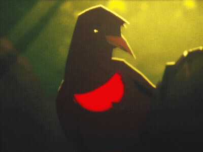 Yellow Bird With Tennis Ball And Fighter Jet GIF
