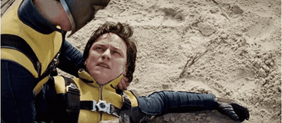 Yellow Black Suited Man Laying Helmet Man Watching GIF