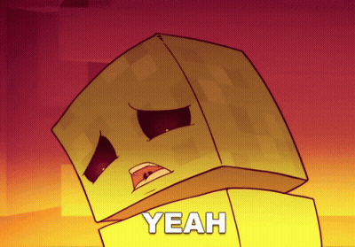 Yellow Block Face Saying Yeah GIF