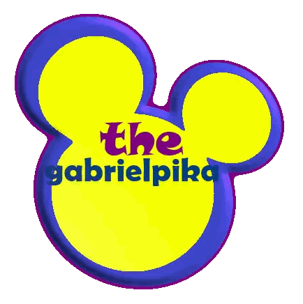 Yellow Blue Mickey Mouse Head Saying The Gabrielpika Sticker
