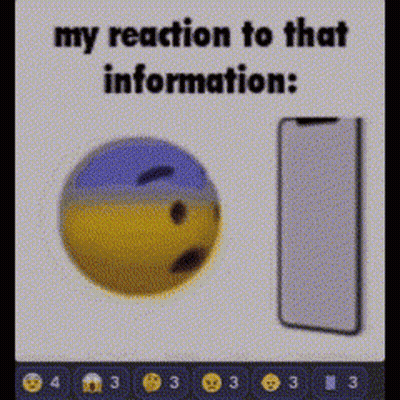 Yellow Blue Smiley Next To Cell Phone My Reaction To That Information GIF