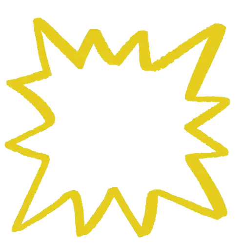 Yellow Border With White Background Sticker