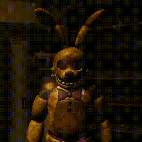 Yellow Bunny From Five Nights At Freddy's Smiling GIF