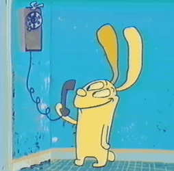 Yellow Bunny Hang Up The Phone GIF