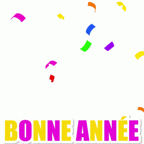 Yellow Bunny Wearing Party Hat Bonne Annee GIF