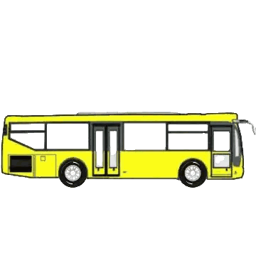 Yellow Bus With Black Wheels Sticker