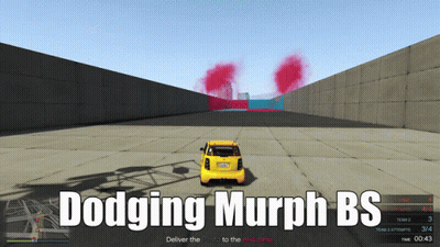 Yellow Car Driving Dodging Murph Bs GIF