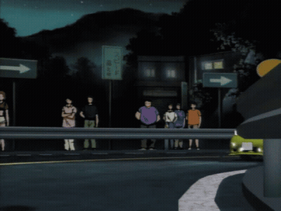 Yellow Car Parked In Front Of Right Sign GIF