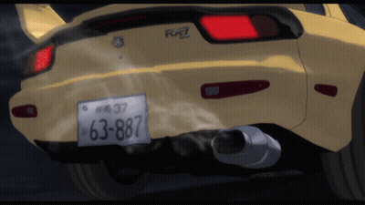Yellow Car With License Plate 63-887 GIF