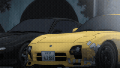 Yellow Car With License Plate 63-887 GIF