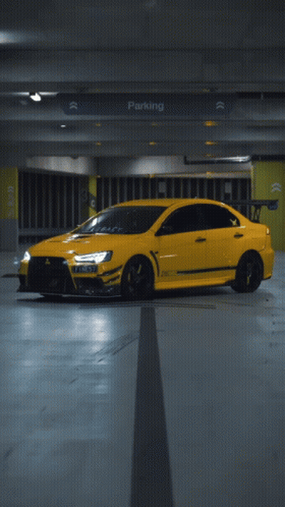 Yellow Car With License Plate Saying Finest GIF