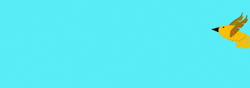 Yellow Cartoon Bird Flying GIF