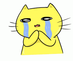 Yellow Cartoon Cat Screaming GIF