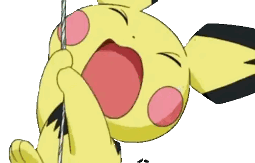 Yellow Cartoon Character Hanging From Rope Sticker