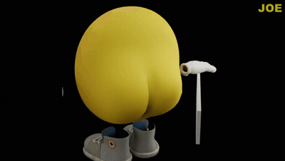 Yellow Cartoon Character Joe GIF