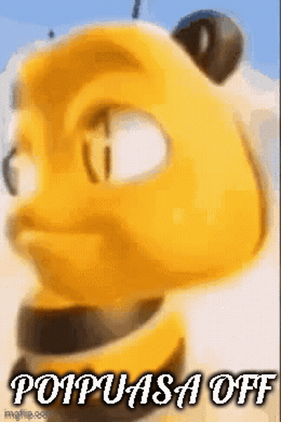 Yellow Cartoon Character Poipuasa Off GIF