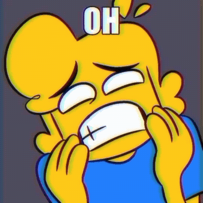Yellow Cartoon Character Saying Oh GIF
