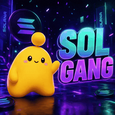Yellow Cartoon Character Standing In Front Of Sol Gang GIF