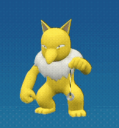 Yellow Cartoon Character With Bird Head GIF