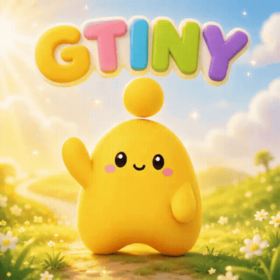 Yellow Cartoon Character With Gtiny Above GIF
