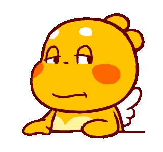 Yellow Cartoon Character With Wing Sticker