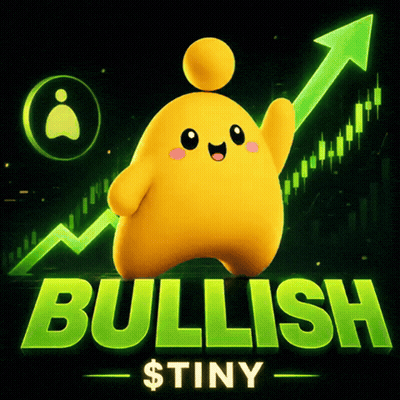 Yellow Cartoon Holding Green Arrow Bullish Tiny GIF