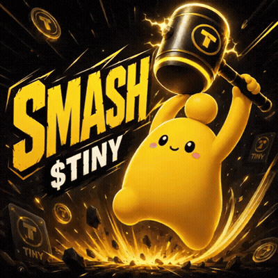 Yellow Cartoon Holding Hammer Smash $ Tiny GIF