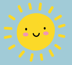 Yellow Cartoon Sun