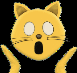 Yellow Cat Emoji Omg Reaction GIF