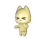 Yellow Cat With White Face Sticker
