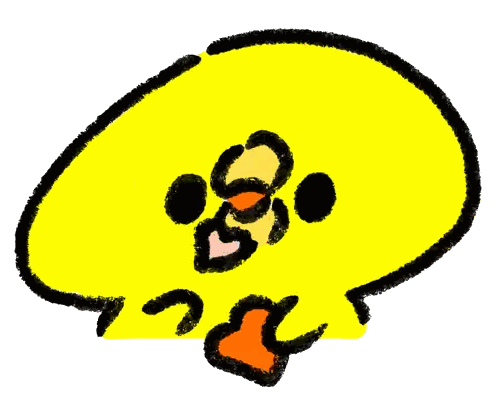 Yellow Chicken With Red Beak And Black Eyes Sticker