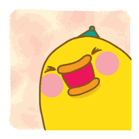 Yellow Chicken With Thread Sticker