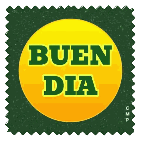 Yellow Circle Buen Dia Sticker