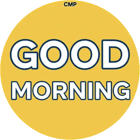 Yellow Circle Good Morning Sticker