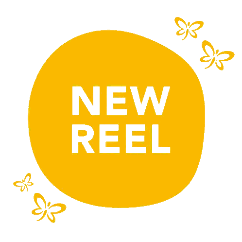 Yellow Circle New Reel Sticker
