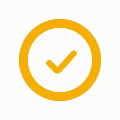 Yellow Circle With Check Mark GIF