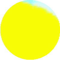 Yellow Circle With Shadow On White Background Sticker