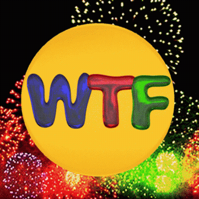 Yellow Circle With WTF Inside GIF